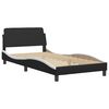 vidaXL Cadre de lit sans matelas Hvar noir et blanc 100x203 cm similicuir