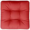 vidaXL Coussin de palette rouge 58x58x10 cm tissu