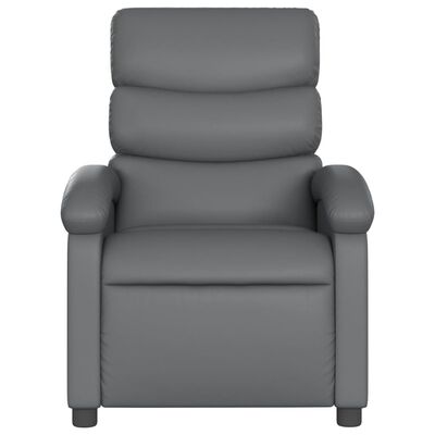 vidaXL Fauteuil inclinable Gris Similicuir