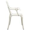 vidaXL Chaises de jardin lot de 2 Aluminium coulé Blanc