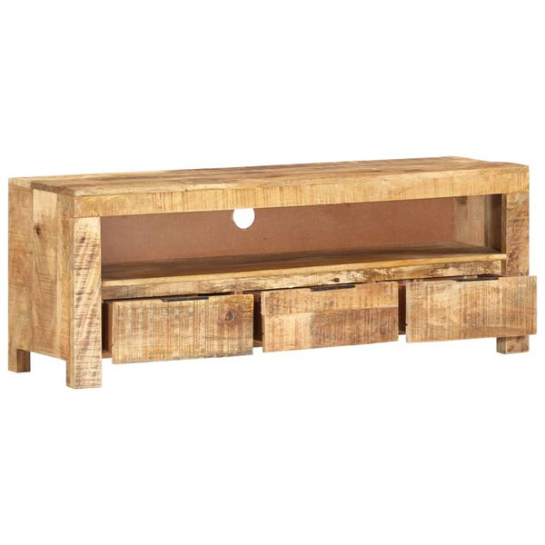 vidaXL Meuble TV 110x30x40 cm Bois de manguier brut