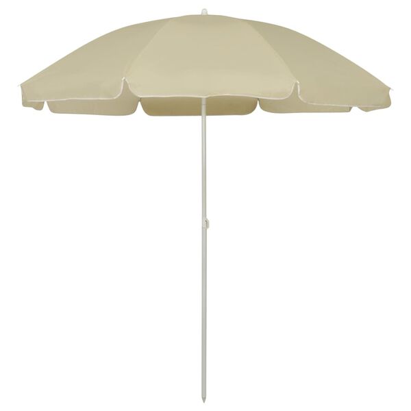 vidaXL Parasol de plage jaune sable 240 cm