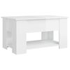 vidaXL Table basse blanc brillant 79x49x41 cm bois d'ing&eacute;nierie