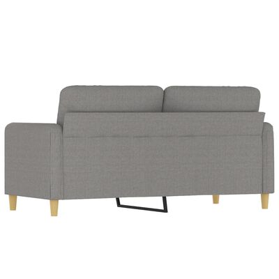 vidaXL Canapé à 2 places Gris clair 140 cm Tissu