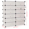 vidaXL Armoire &agrave; chaussures avec 12 compartiments Blanc