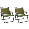 vidaXL Chaises de camping lot de 2 Vert 54x43x59 cm Tissu Oxford