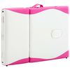 vidaXL Table de massage pliable 4 zones Bois Blanc et rose