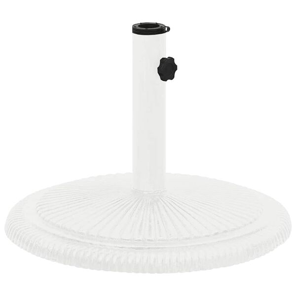 vidaXL Socle de parasol Blanc 45x45x30 cm Fonte