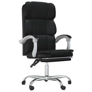 vidaXL Fauteuil inclinable de bureau Noir Similicuir