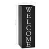 vidaXL Porte-parapluie Welcome Acier Noir