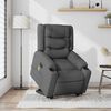 vidaXL Fauteuil inclinable de massage électrique gris foncé tissu
