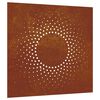 vidaXL D&eacute;coration murale jardin 55x55 cm acier corten design du soleil
