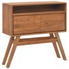 vidaXL Table console 80x30x80 cm Bois de teck solide