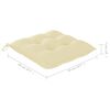 vidaXL Chaises de jardin lot de 2 et coussins blanc cr&egrave;me Bois de teck