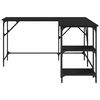 vidaXL Bureau noir 139x139x75 cm bois d'ingénierie