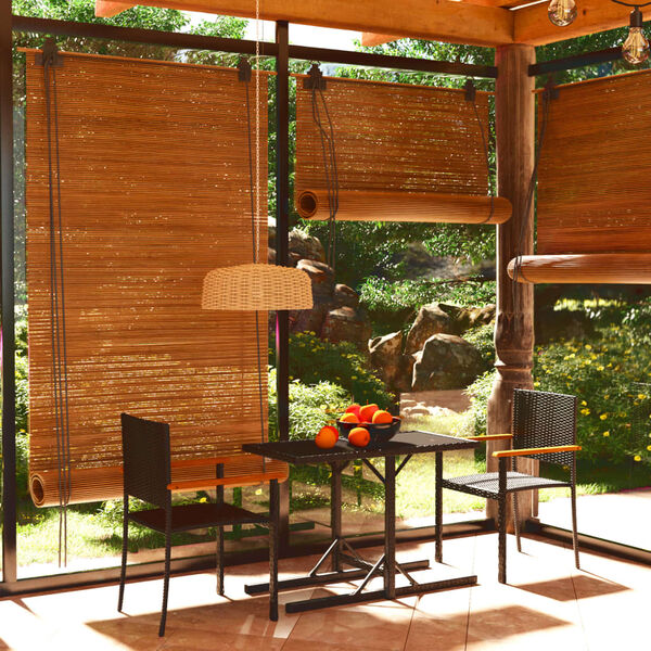 vidaXL Ensemble &agrave; manger de jardin 3 pcs Noir