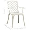 vidaXL Chaises de jardin lot de 2 Aluminium coulé Blanc