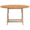 vidaXL Table pliable de jardin &Oslash; 110x75 cm bois massif de teck