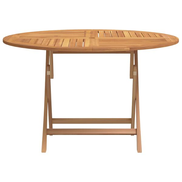 vidaXL Table pliable de jardin &Oslash; 110x75 cm bois massif de teck
