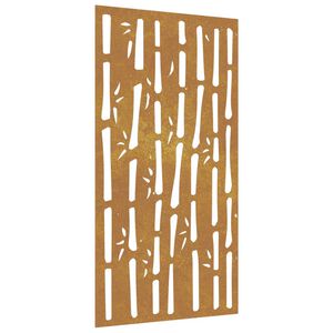 vidaXL Décoration murale jardin 105x55 cm acier corten design bambou