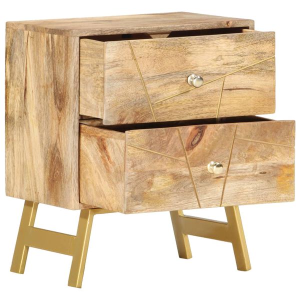 vidaXL Table de chevet 40x30x50 cm Bois de manguier massif