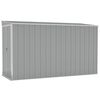 vidaXL Abri de jardin mural Gris 118x288x178 cm Acier galvanis&eacute;