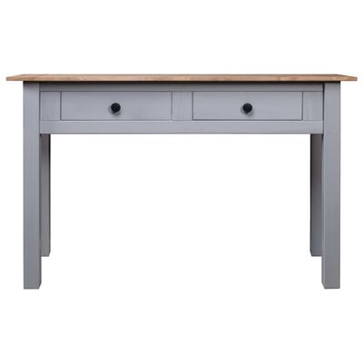 vidaXL Table console Gris 110x40x72 cm Pin solide Gamme Panama