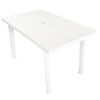 vidaXL Table de jardin Blanc 126 x 76 x 72 cm Plastique