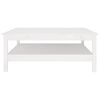 vidaXL Table basse blanche 100 x 100 x 40 cm Bois de pin massif