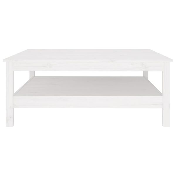 vidaXL Table basse blanche 100 x 100 x 40 cm Bois de pin massif