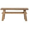 vidaXL banc Naturel 100 x 29 x 43,5 cm Bois de teck massif