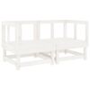 vidaXL Salon de jardin 7 pcs Blanc Bois de pin massif