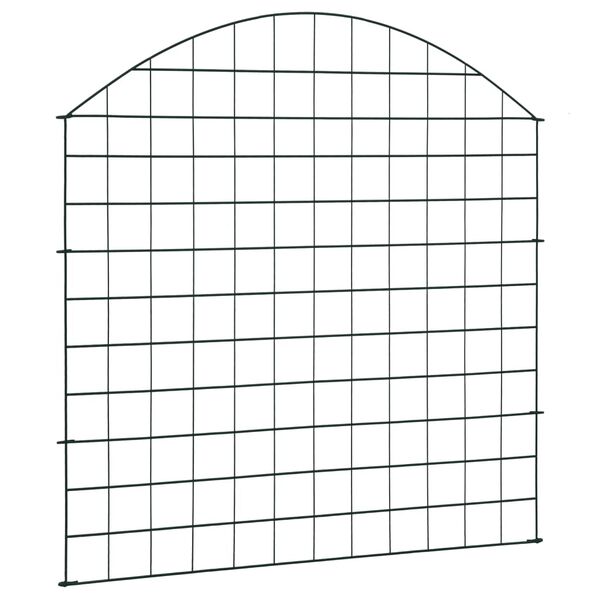 vidaXL Ensemble de cl&ocirc;ture de jardin arqu&eacute;e 77,5x78,5 cm vert