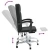vidaXL Fauteuil inclinable de bureau noir similicuir