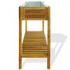 vidaXL Lit surélevé de jardin Bois massif d'acacia et zinc