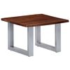 vidaXL Table basse avec bord naturel 60x60x40 cm Bois d'acacia massif