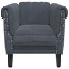 vidaXL Fauteuil gris foncé velours