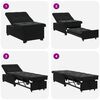 vidaXL Canapé-lit Noir 67 x 194 x 38 cm Velours