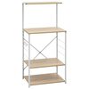 vidaXL Armoire &agrave; micro-ondes Blanc et ch&ecirc;ne 60x39,6x123 cm