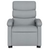 vidaXL Fauteuil inclinable de massage gris clair tissu