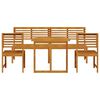 vidaXL Ensemble bistro de jardin 5 pcs Marron Bois d'Acacia Massif