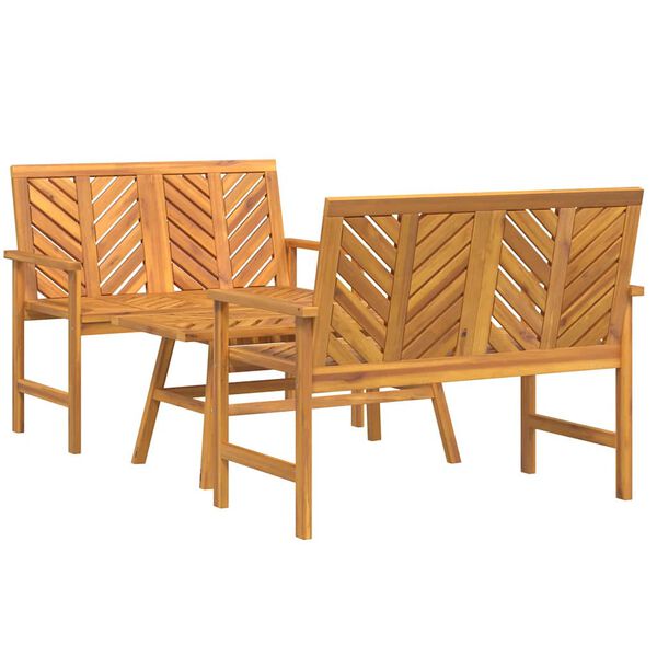 vidaXL Ensemble de salon de jardin 3 pcs Marron Bois d'Acacia Massif