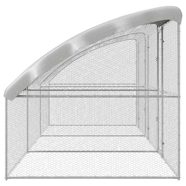 vidaXL Cage à poules Argent 600 x 200 x 198.5 cm Acier galvanisé