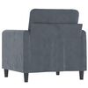 vidaXL Fauteuil Gris fonc&eacute; 60 cm Velours