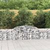 vidaXL Paniers &agrave; gabions arqu&eacute;s 2 pcs 300x30x60/80 cm Fer galvanis&eacute;