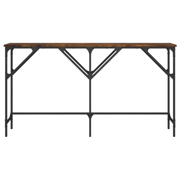 vidaXL Table console chêne fumé 140x29x75 cm bois d'ingénierie