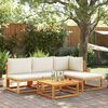 vidaXL Canap&eacute; de jardin sans accoudoirs avec coussins en bois d'acacia et rotin