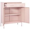 vidaXL Armoire de rangement Rose 80x35x101,5 cm Acier