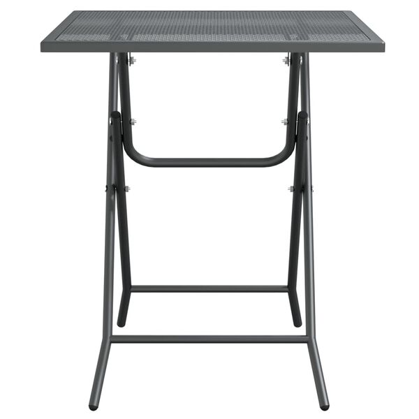 vidaXL Table de jardin 60x60x72 cm Maille métallique Anthracite