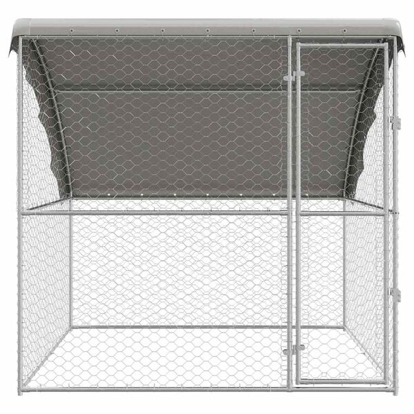 vidaXL Kennel pour Chiens Argent&eacute; 2 x 2 x 2 m Acier galvanis&eacute;